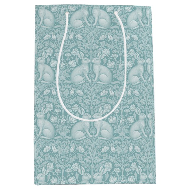 Duck Egg Meadow Mingle Medium Gift Bag (Front)