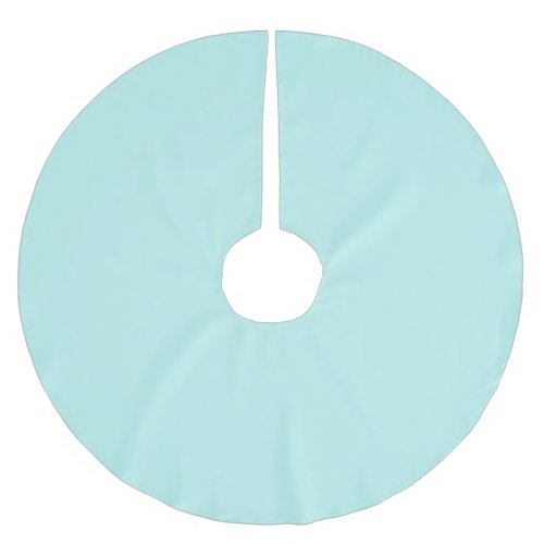 Duck egg _ Solid color aqua blue Brushed Polyester Tree Skirt