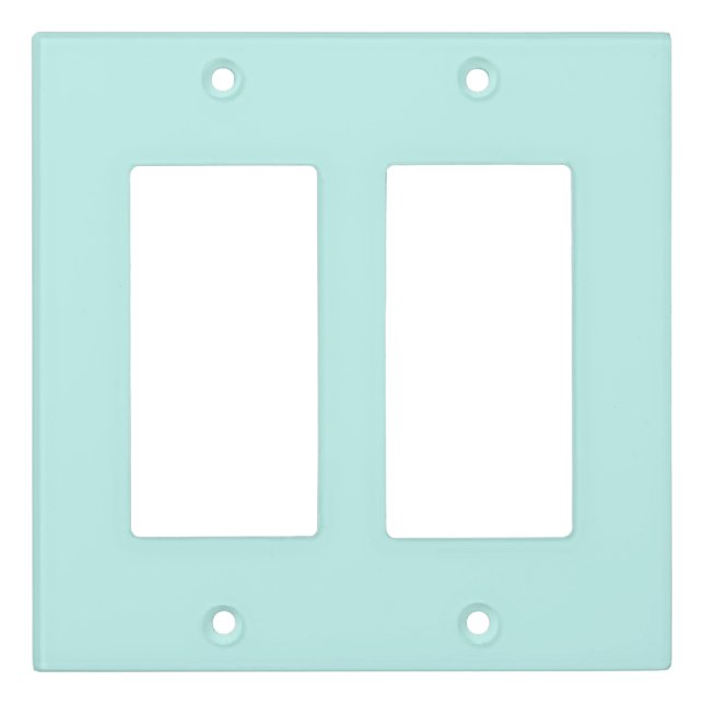 Duck egg - Solid color aqua blue Light Switch Cover (Front)