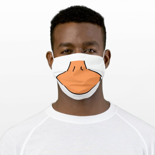 Duck Face Fun Funny Cartoon Beak Adult Cloth Face Mask (Worn)