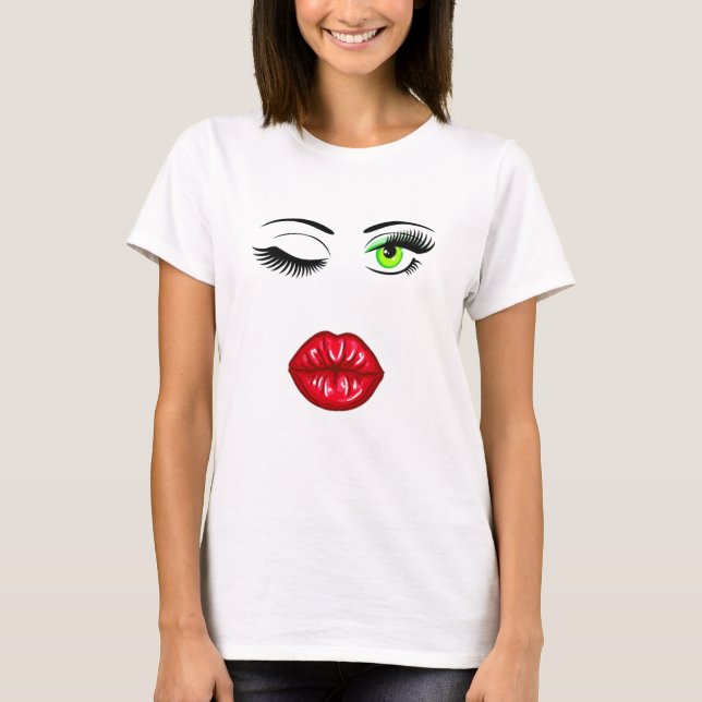Duck Face Selfie Woman Face T-Shirt (Front)