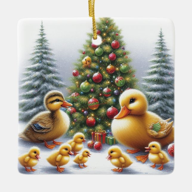 Duck Family Christmas Ornament (Front)