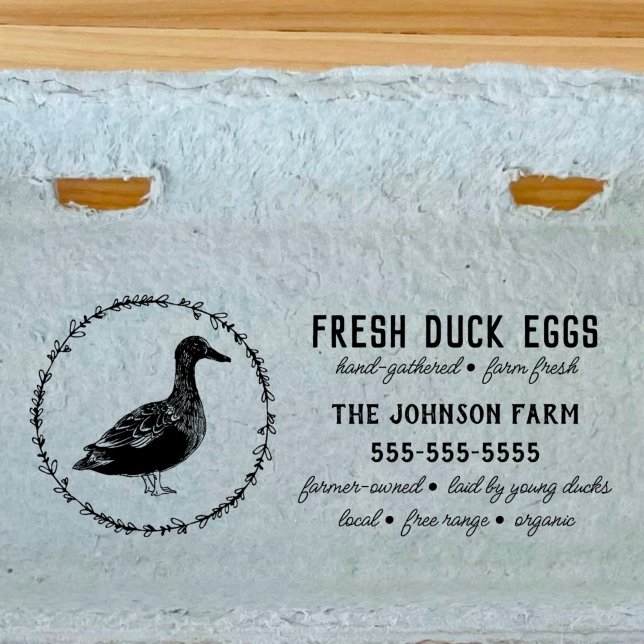  Duck Family Farm Name Egg Carton Rubber Stamp (Creator Uploaded)