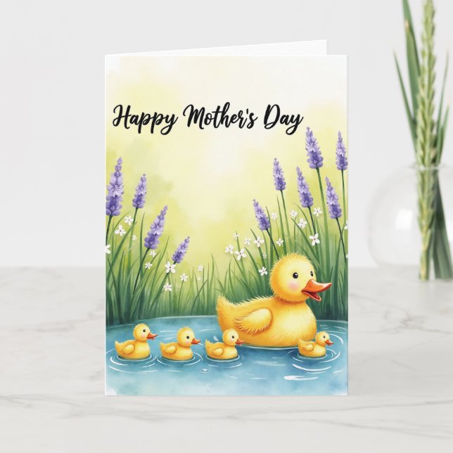 Duck Family Mothers Day Card (Front)