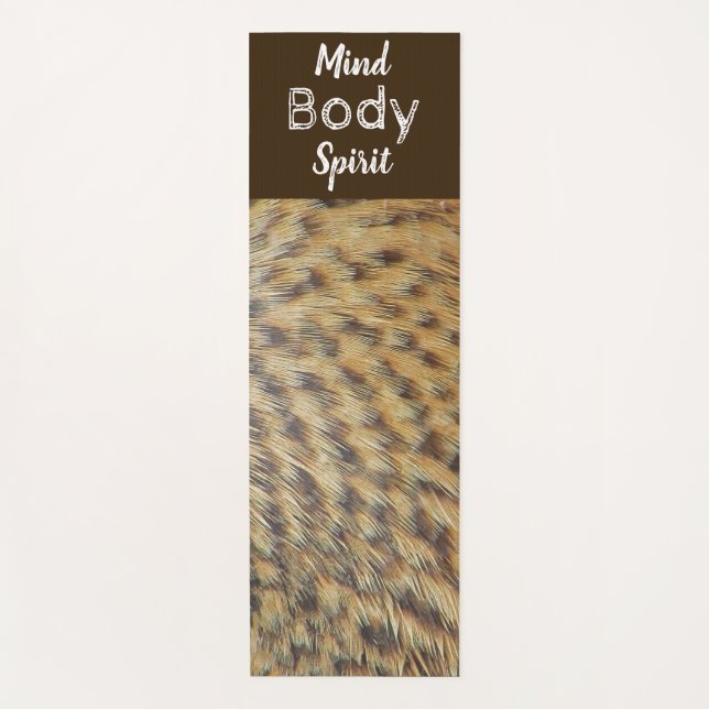 Duck Feather Photo Mind Body Spirit Animal Print Yoga Mat (Front)