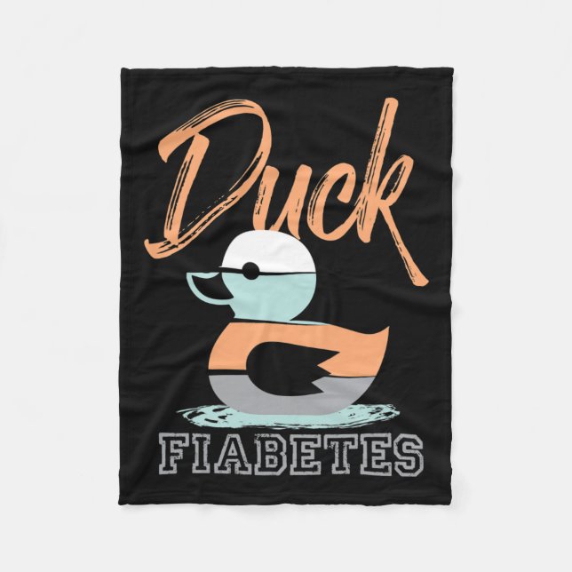 Duck Fiabetes  Fleece Blanket (Front)