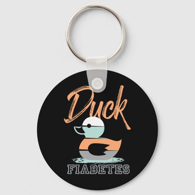 Duck Fiabetes  Keychain (Front)