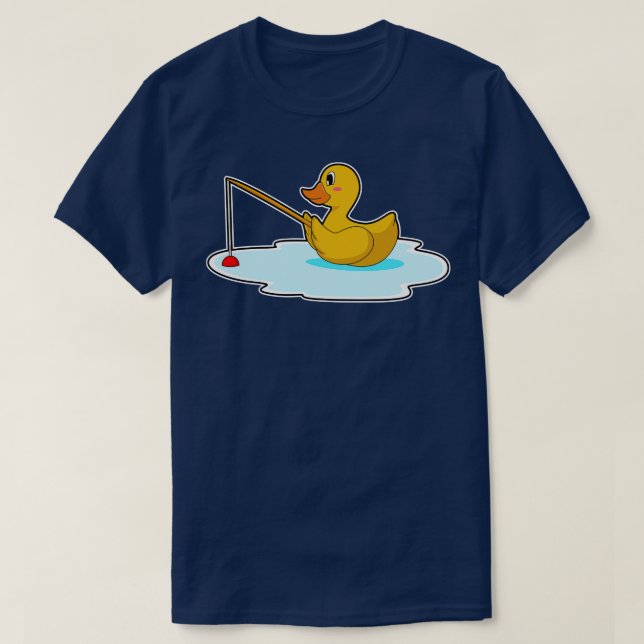 Duck Fisher Fishing rod T-Shirt (Design Front)