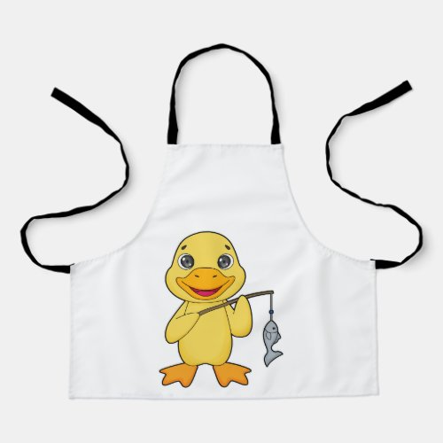 Duck Fishing Fisher Finshing rod Apron