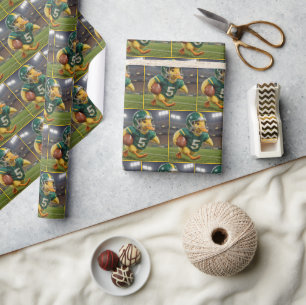 Duck Football Player In a Stadium Wrapping Paper