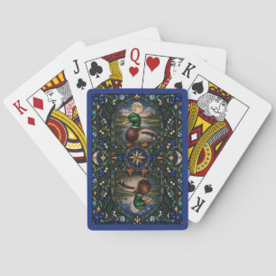 Duck, Freshwater Marsh Stained Glass Poker Cards