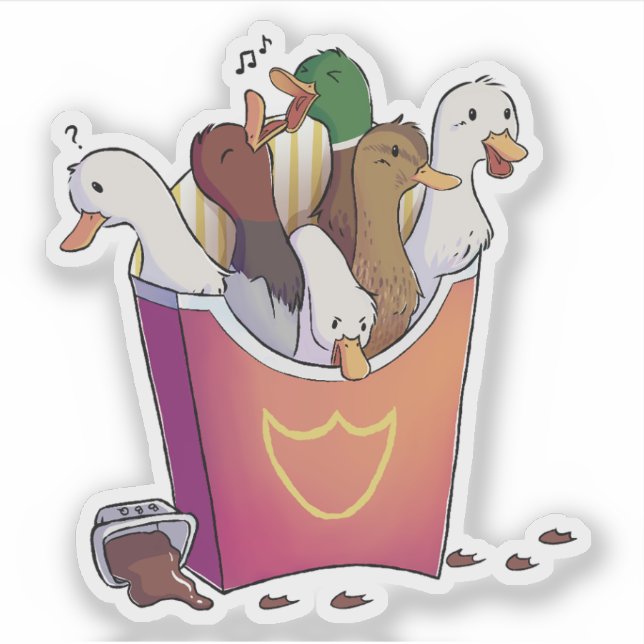 Duck fries sticker (Front)