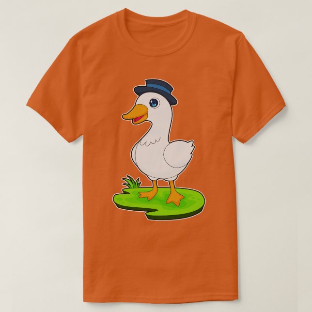 Duck Gentleman Hat T-Shirt (Design Front)
