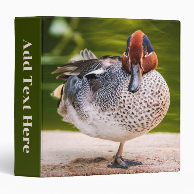 Duck Gets A Leg Up 3 Ring Binder (Front/Spine)
