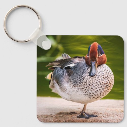 Duck Gets A Leg Up Keychain
