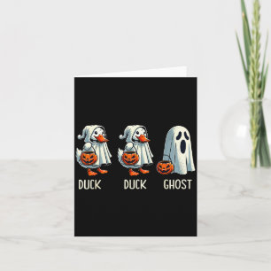 Duck Ghost Pun Trunk Or Treat Trick Or Treat Funny Card