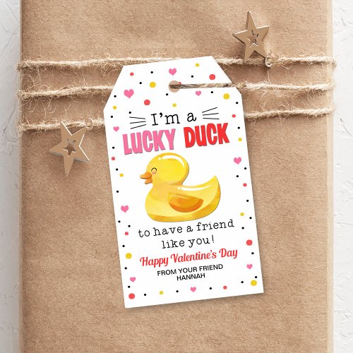 Duck Gift Tags Classroom Valentines Tag
