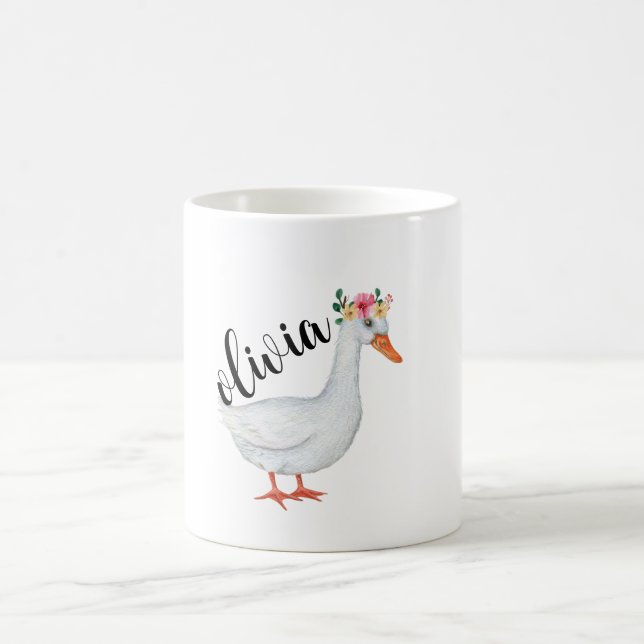 Duck Gifts for Duck Lovers - Personalized Farm Coffee Mug (Center)