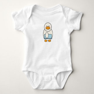 Duck going to work, funny work baby bodysuit