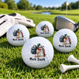 Duck golfer golf balls