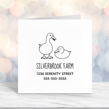 Duck Goose Farm Address Self-inking Stamp by Chibibi at Zazzle