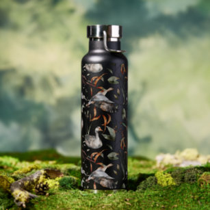 Duck Goose Rabbit Hunting Autumn Leaves  Water Bottle