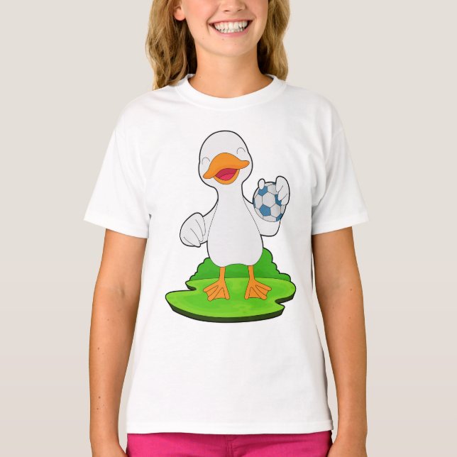 Duck Handball player Handball T-Shirt (Front)