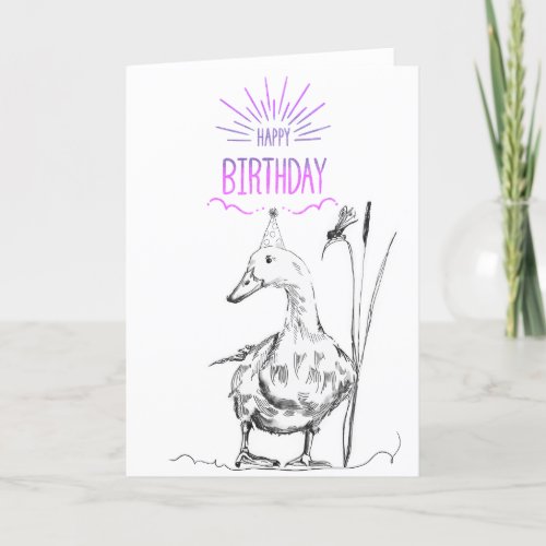 Duck Happy Birthday Card