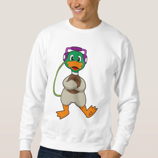Duck Headphone Music Sweatshirt (Front)