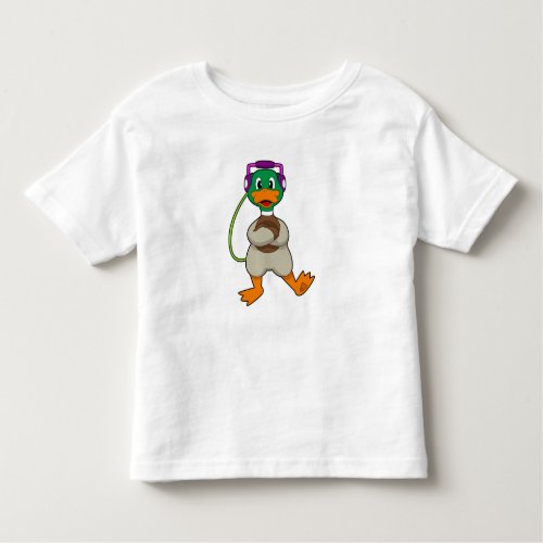 Duck Headphone Music Toddler T_shirt