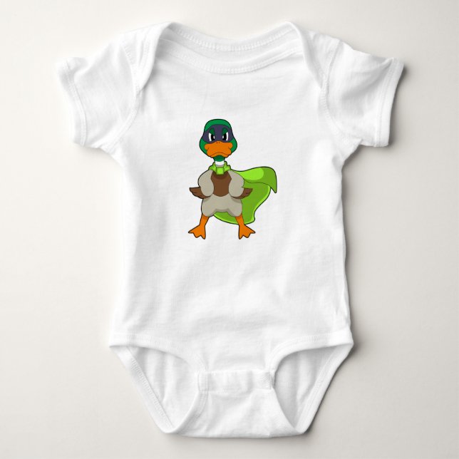 Duck Hero Cape Baby Bodysuit (Front)