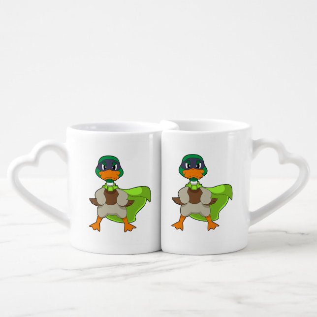Duck Hero Cape Coffee Mug Set (Front Nesting)