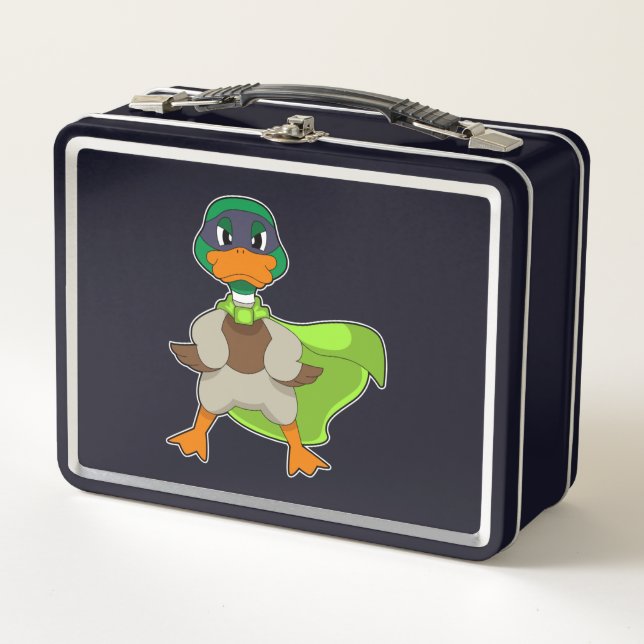 Duck Hero Cape Metal Lunch Box (Front)