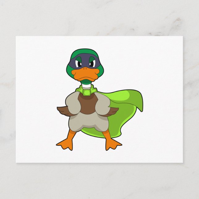Duck Hero Cape Postcard (Front)