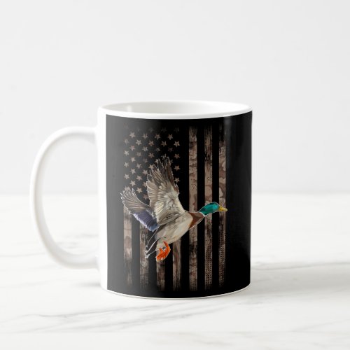 Duck Hunter American Flag Waterfowl Hunting Camouf Coffee Mug
