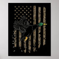 Duck Hunter American Flag Waterfowl Hunting Camouf