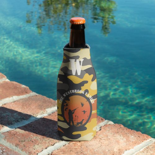 Duck Hunter and Camo Bottle Cooler