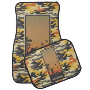 Duck Hunter and Camo Car Floor Mat