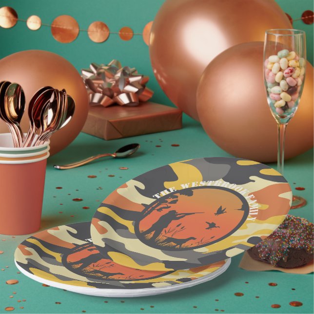Duck Hunter and Camo Paper Plates (Multi)