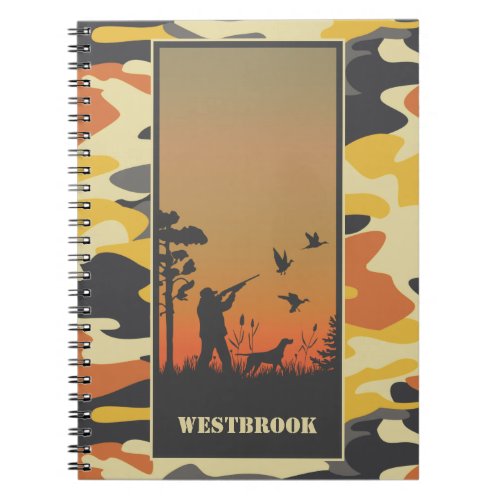 Duck Hunter and Camo spiral Notebook