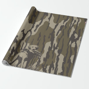 Duck Hunter Dog Forest Waterfowl Bottomland Camo Wrapping Paper