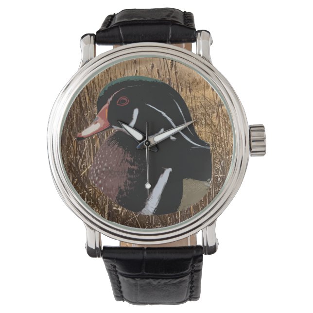 Duck Hunter Gifts, Wood Duck Hunting Watch (Front)