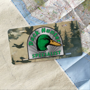 Duck Hunter License Plate