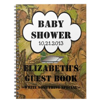 Duck Hunters Baby Shower Guestbook Notebook by hungaricanprincess at Zazzle