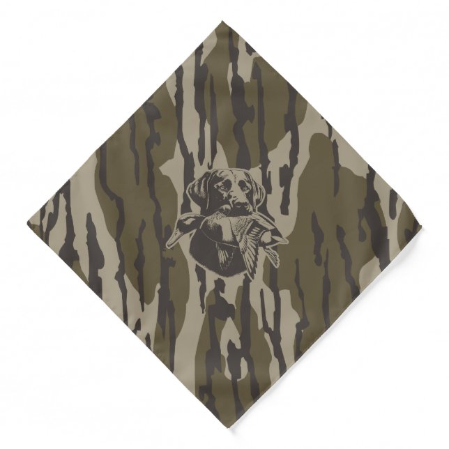 Duck Hunters With Dog Forest Camouflage Bandana (Front)