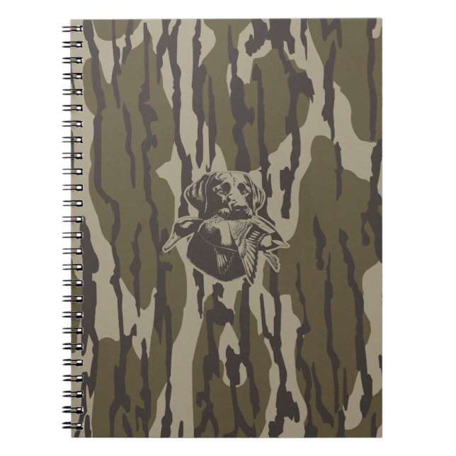 Duck Hunters With Dog Forest Camouflage Notebook (Front)