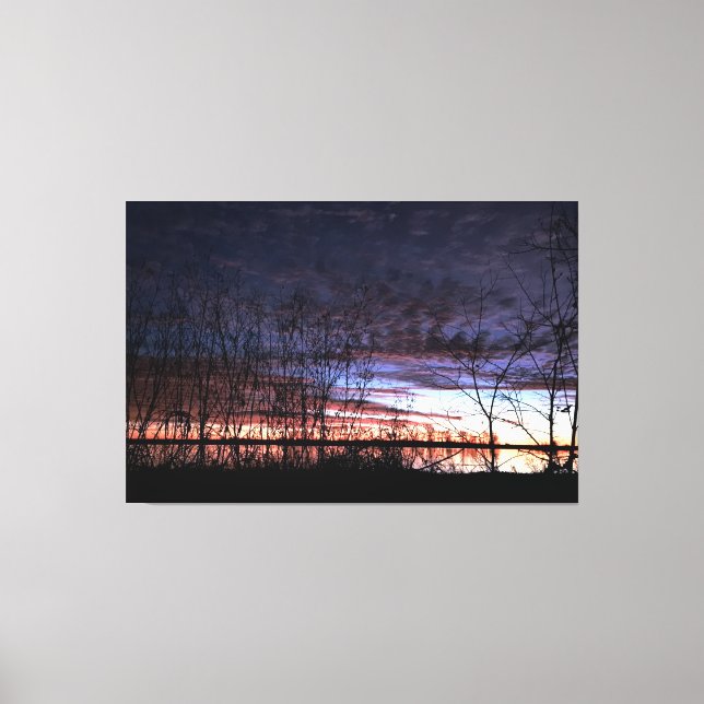 Duck Hunters Witness the Sunrise Canvas Print (Front)