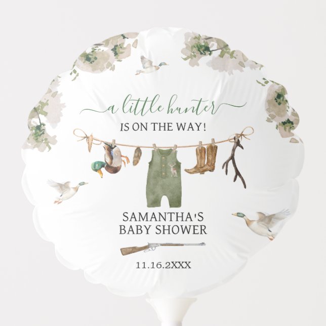 Duck Hunting Baby Shower Balloon (Front)