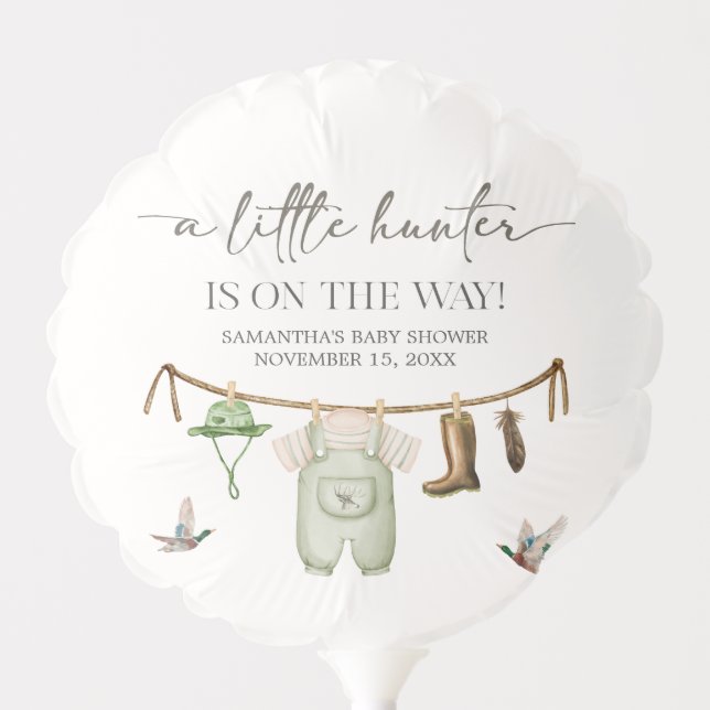 Duck Hunting Baby Shower Balloon (Front)
