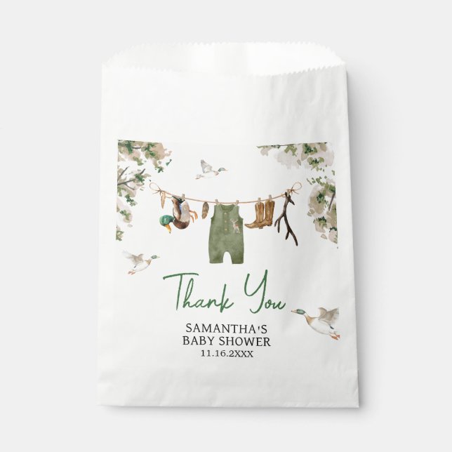 Duck Hunting Baby Shower Favor Bag (Front)
